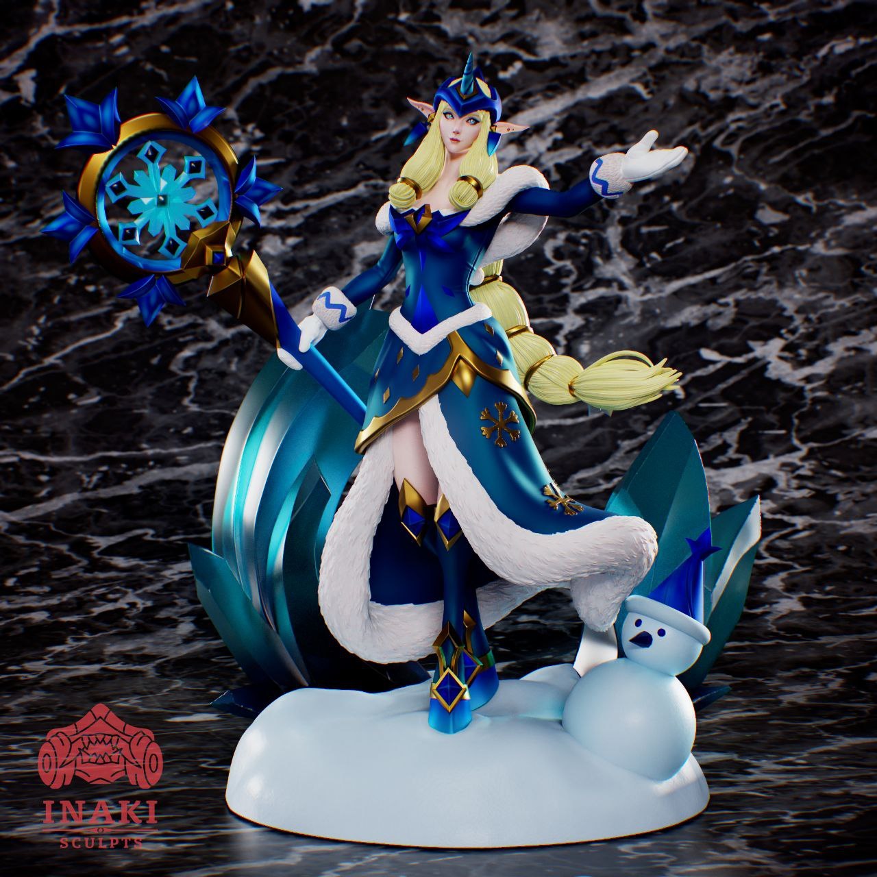 Soraka Winter Wonder High Poly 3D Print Model (LoL) - Image 3