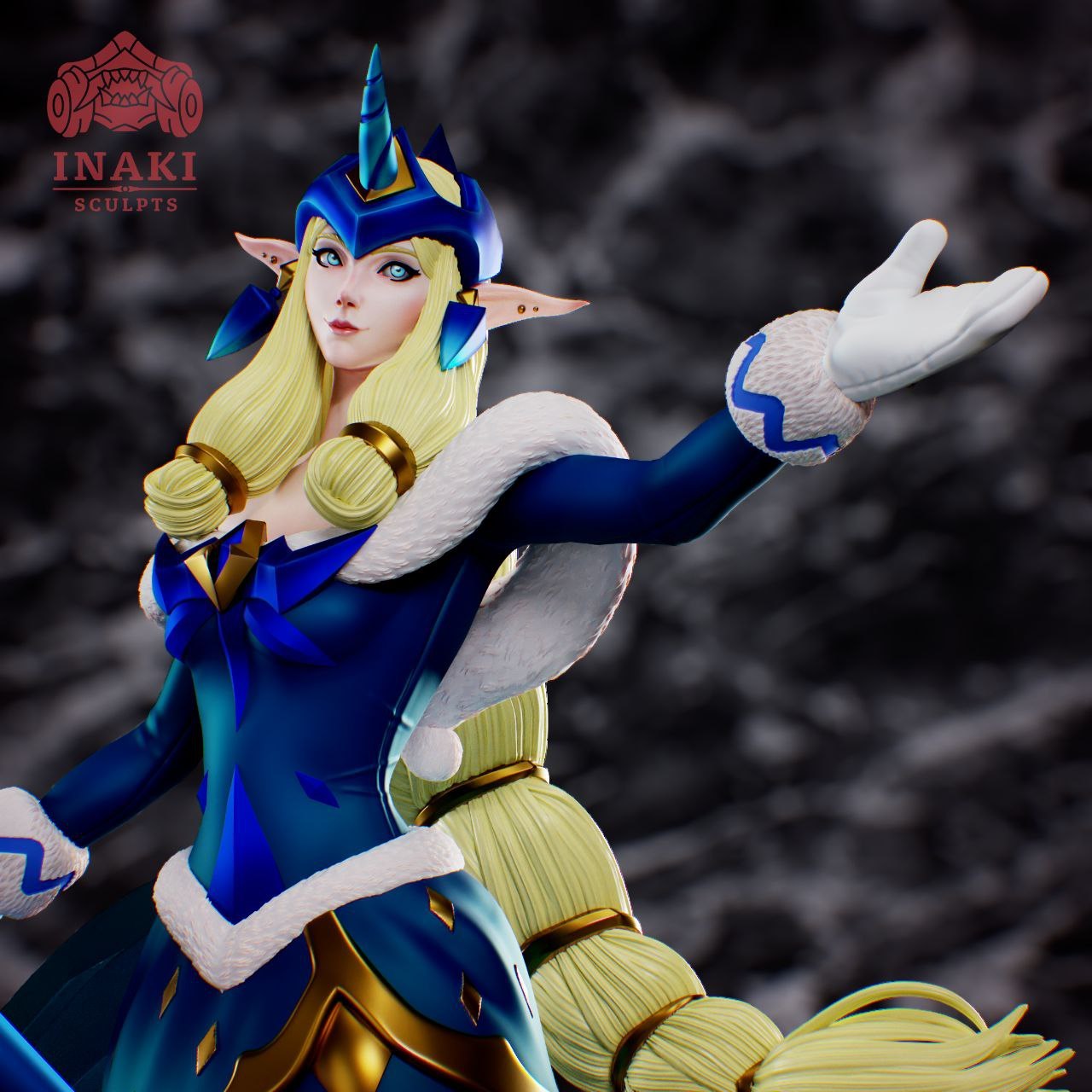 Soraka Winter Wonder High Poly 3D Print Model (LoL) - Image 4